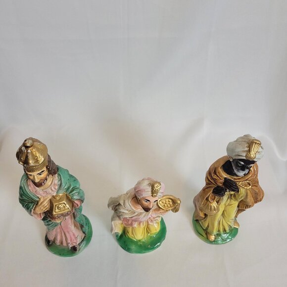 Vintage Homco 3 Wisemen Ceramic Figures 10" #5254 Holiday Nativity Figurine - Picture 3 of 8
